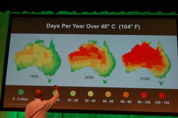 Al Gore presents the State of the Climate during the 25th Climate Reality Leadership Corps Training in Melbourne.
